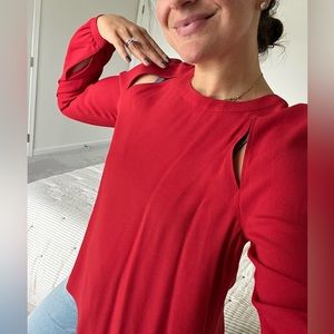 & Other Stories Red Cut Out Top